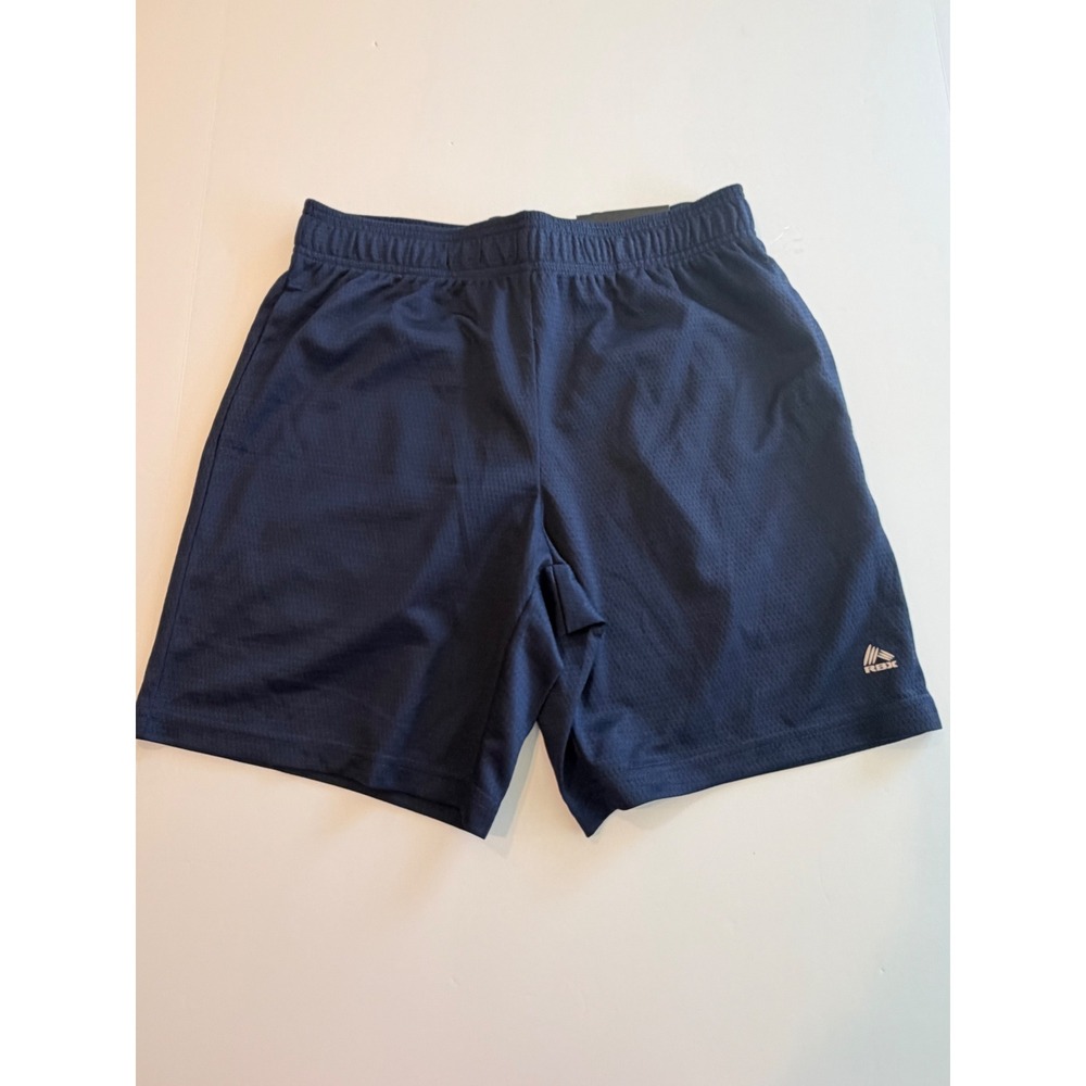 RBX Active Mens Training Shorts Navy Blue Mesh Athletic Gym Pockets‎ Small NWT